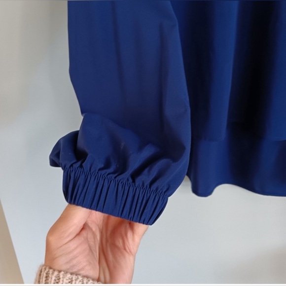 RW&Co High-Low Blouse with Keyhole Front & Cuffed Sleeves - Picture 8 of 8